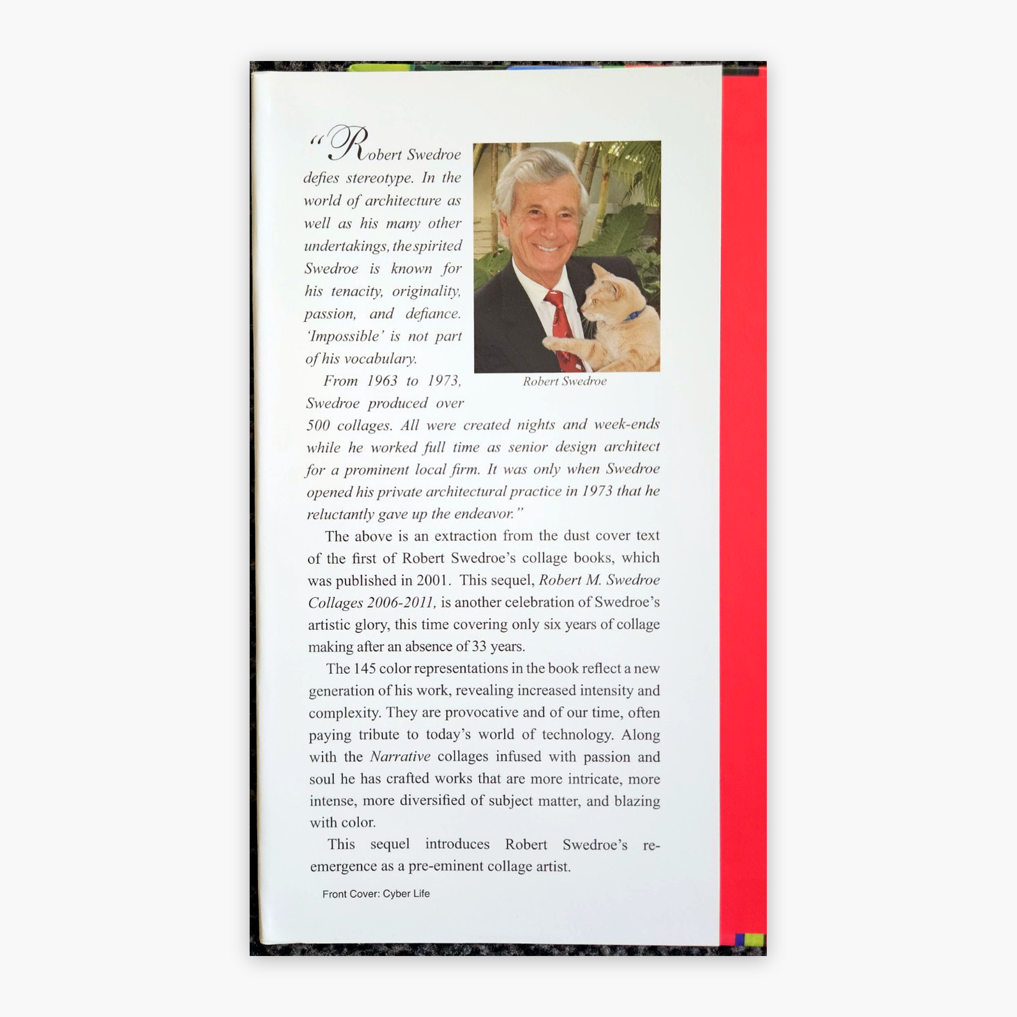 Robert M. Swedroe biography page inside collage art book