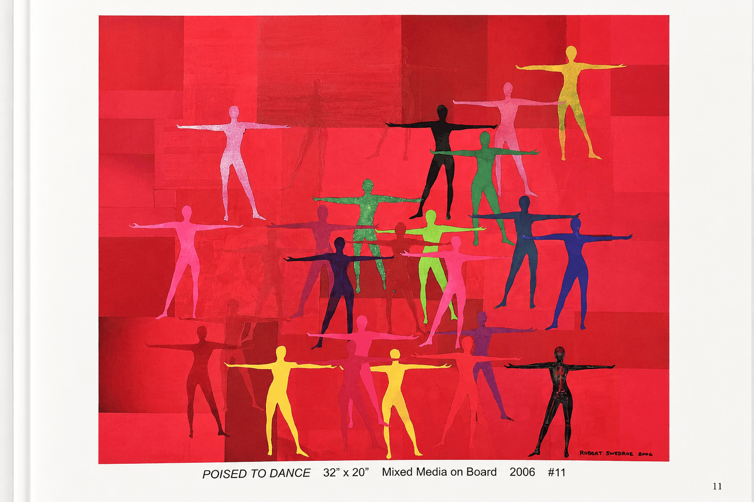 Poised to Dance collage by Robert M. Swedroe inside hardcover art book