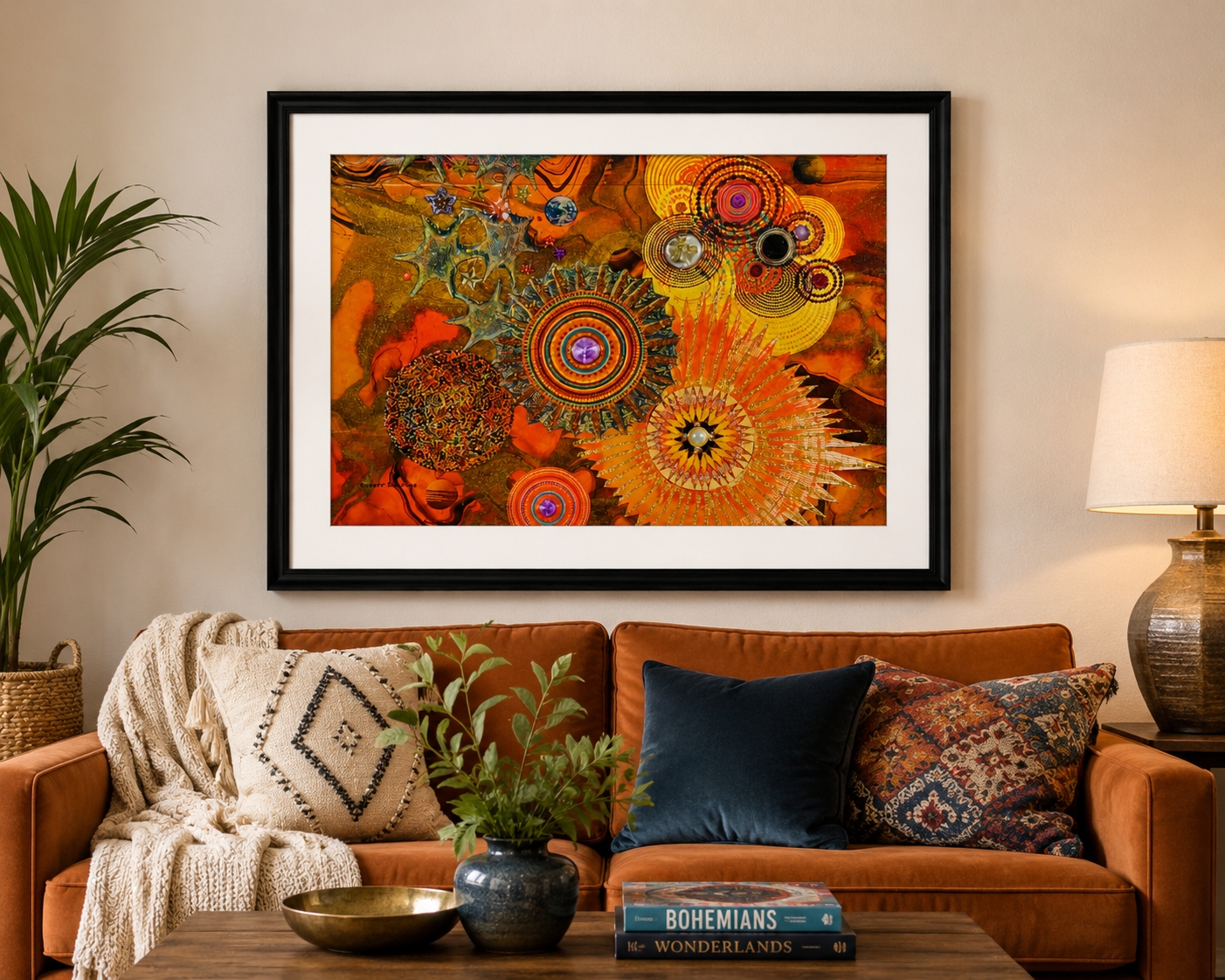 Cosmic Firestorm Hand-Signed Numbered Limited Edition Framed Canvas