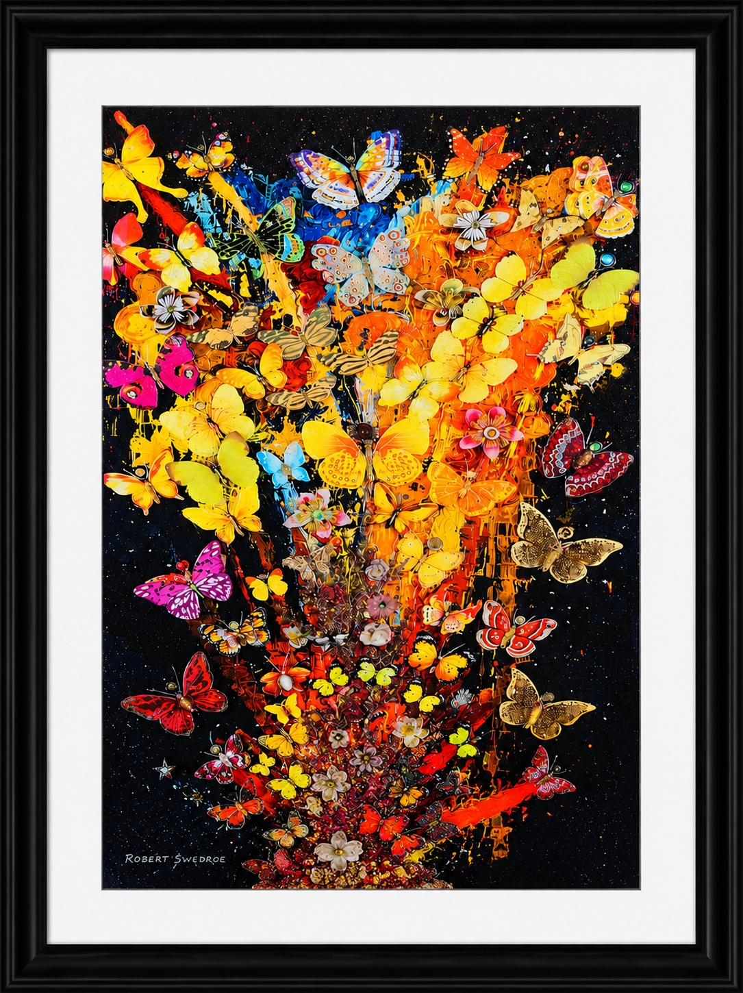 Feu D’Artifice Papillon – Hand-Signed and Numbered Framed Limited Edition by Robert M. Swedroe